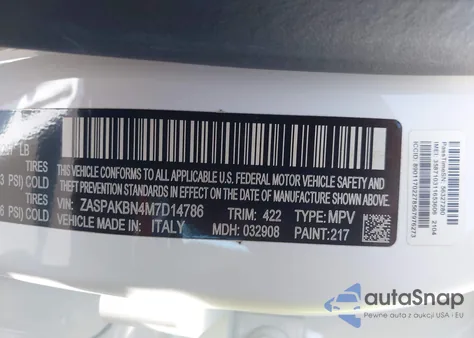 2021 Alfa Romeo Stelvio Ti Sport Awd z USA, uszkodzony, nr VIN ZASPAKBN4M7D14786